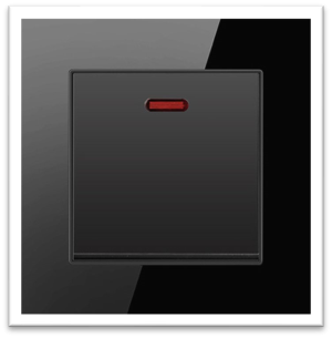 45A DOUBLE POLE SWITCH PLASTIC BLACK