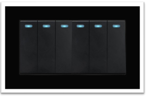 6X3 2 WAY PLASTIC BLACK GLASS