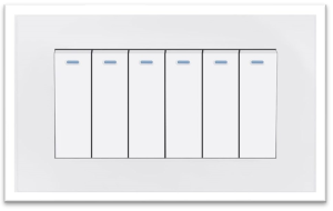 6X3 2 WAY PLASTIC WHITE GLASS