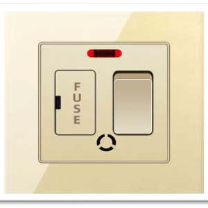 13A DOUBLE POLE FUSE PLASTIC GOLD GLASS