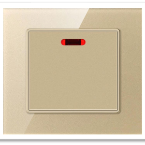20A DOUBLE POLE SWITCH PLASTIC GOLD GLASS