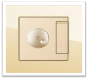 1 GANG DIMMER PLASTIC GOLD GLASS