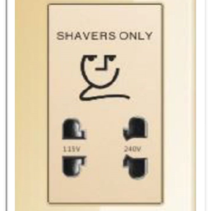 SHAVING UNIT 6X3 PLASTIC GOLD GLASS