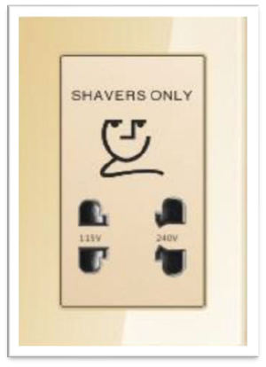 SHAVING UNIT 6X3 PLASTIC GOLD GLASS