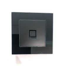 NETWORK SOCKET 3X3 PLASTIC BLACK
