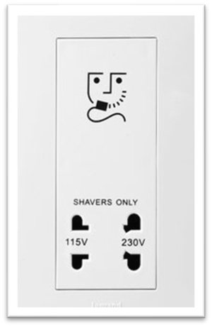 SHAVING UNIT 6X3 PLASTIC WHITE GLASS