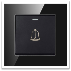 DOORBELL SWITCH PLASTIC BLACK