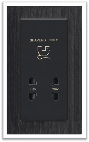 SHAVING UNIT 6X3 PLASTIC BLACK ALUMINIUM