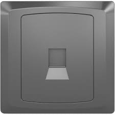 TELEPHONE SOCKET 3X3 PLASTIC GREY