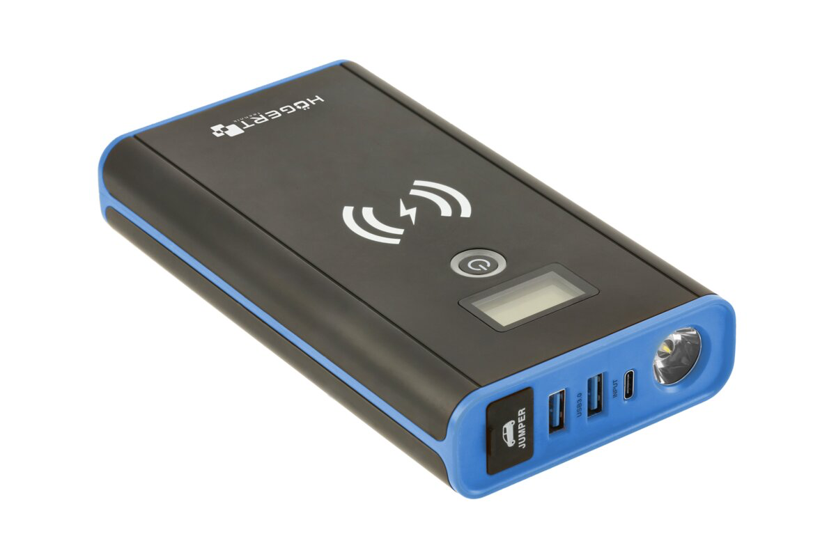 HOGERT LITHIUM JUMP STARTER 400A +10W WIRLESS CHARGER