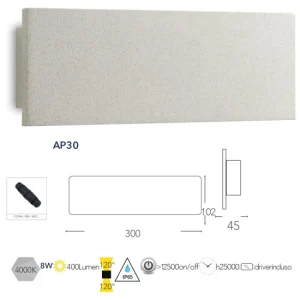 FAN WALL PARKER CEMENT GREY